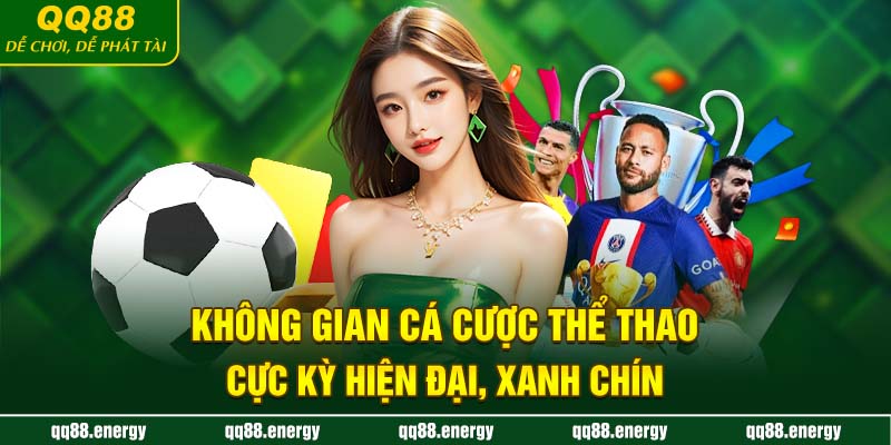 Không gian cá cược thể thao cực kỳ hiện đại, xanh chín